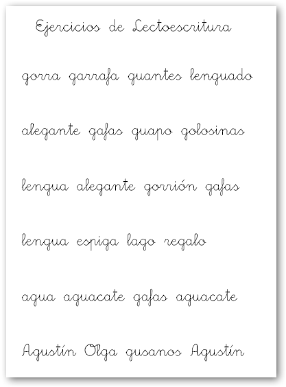 FICHA LECTOESCRITURA ficha lectoescritura: